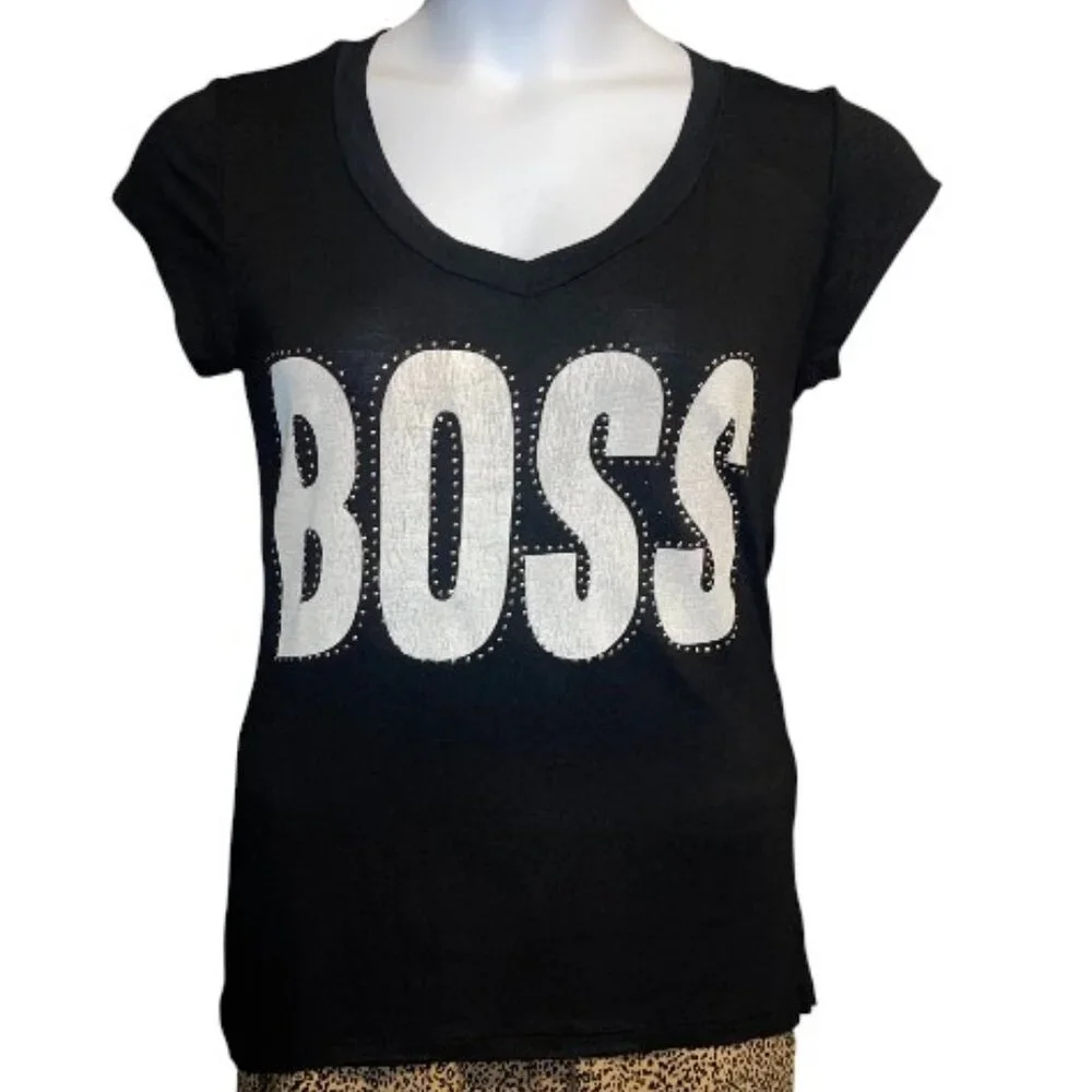 DISTRESSED BOSS T-SHIRT - Picture 1 of 3